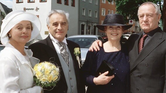 Hanne (Nadja Tiller), Georg (Michael Degen), Barbara (Ursula Karusseit) und Edzard (Jürgen Hentsch). © NDR/HR/DEGETO/Sandor Domonkos 