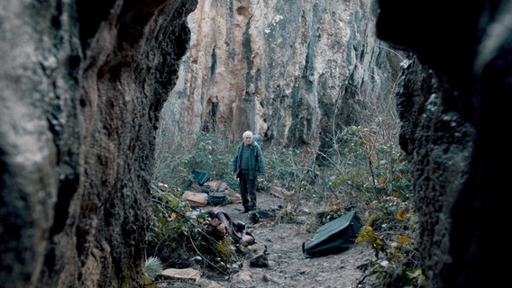Pieter (Gene Bervoets) steht in der Außenwelt in einem Wald in "Arcadia". © Bild: WDR/jonnydepony 