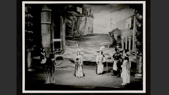 Schwarz-Weiß-Foto von einer Parteiaufführung (1935). © Göttinger Händel-Gesellschaft 