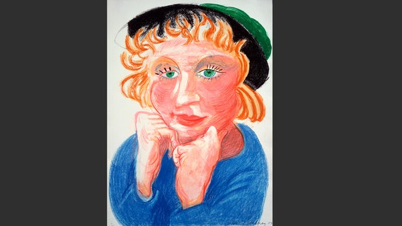 David Hockney, Celia with Green Hat, 1984 © David Hockney/Tyler Graphics Ltd. Foto: Richard Schmidt