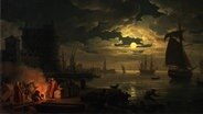 Gemälde eines italienischen Hafens bei Nacht. © picture alliance / Heritage-Images | Fine Art Images Foto: Claude Joseph Vernet (1714-1789)