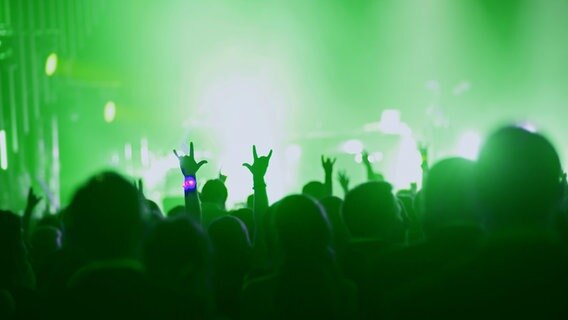 Bei einem Konzert strecken Menschen im Publikum ihre Hände in die Luft. © picture alliance / Zoonar 