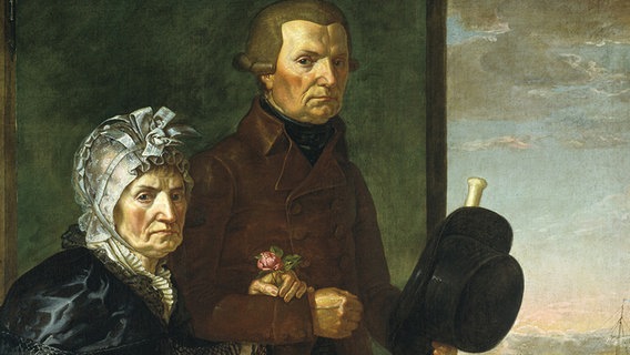 Detail aus dem Bild "Die Eltern des Künstlers", 1806 © Hamburger Kunsthalle/bpk Foto: Elke Walford