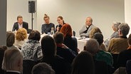 Kulturschaffende auf einem Podium im Kunstforum Hase29 in Osnabrück © NDR.de Foto: Maybrit Nolte