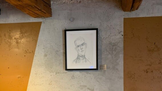 Blick auf ein Porträt Otto Dix' von Schriftsteller Uwe Johnson. © Literaturhaus Uwe Johnson 