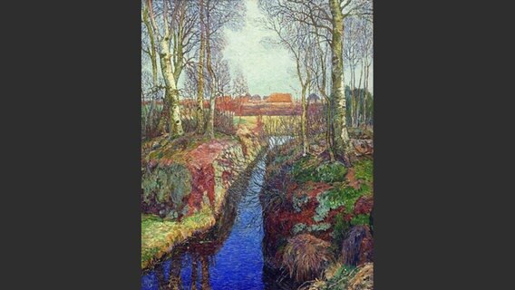 Vogeler, Heinrich 18721942. Der Moorgraben, 1913. Öl auf Leinwand, 100 × 80 cm. Worpswede, Worpsweder Kunsthalle, Kunststiftung Friedrich Netzel. © picture-alliance/akg-images 