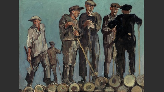 Vogeler, Heinrich. Die Flößer. Gemälde. Berlin, SMB, Nationalgalerie. © picture-alliance/akg-images 