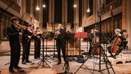 Das Barockensemble des Mahler Chamber Orchestra steht auf der Bühne © Meerfreiheit 