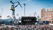 Blick auf das Gelände des Elbjazz Festivals. © Jens Schlenker 