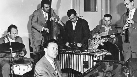 Horst Mühlbradt mit dem "Nürnberger Jazz-Collegium", undatierte Aufnahme, vermutlich Ende der 50er-Jahre. © BR / Dieter Wahl Foto: Dieter Wahl