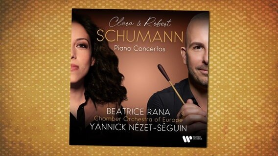 CD-Cover: Beatrice Rana & Yannick Nézet-Séguin - Clara & Robert Schumann: Piano Concertos © Warner Classics 