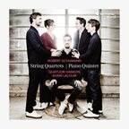 CD-Cover: Quatuor Hanson, Adam Laloum - Schumann: String Quartets & Piano Quintet © harmonia mundi 