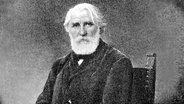 Schwarz-weiß-Porträt von Iwan Sergejewitsch Turgenjew (1818-1883), russischer Schriftsteller. © picture alliance/dpa 