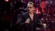Der Frontman von Depeche Mode, Dave Gahan, auf dem intalienischen Song Festival Sanremo im Februar 2023., © picture alliance / abaca | Terenghi Alberto/IPA/ABACA 
