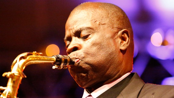 Saxophonist Maceo Parker auf der Bühne des Jazz and Joy Festivals im Jahr 2014 in Worms. © picture alliance / Michael Debets 