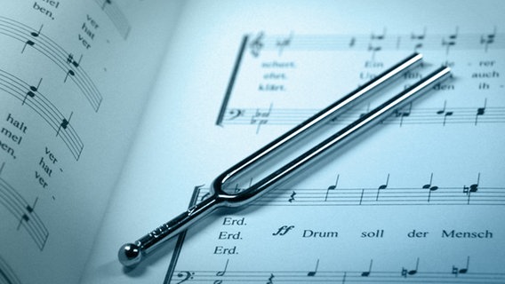 Stimmgabel und Noten © Fotolia.com Foto: rossler