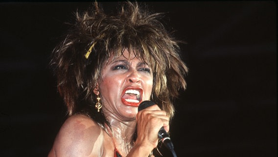 Tina Turner 1985 bei einem Konzert in München. © dpa Foto: Ursula Düren