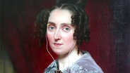 Die Künstlerin und Komponistin Louise Farrenc auf einem Gemälde mit Kopfhörern (Montage) © https://de.wikipedia.org/wiki/Louise_Farrenc#/media/Datei:Louise_Farrenc_painting.jpg Foto: -