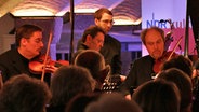 Das Mozart Piano Quartet während des Konzerts in der Krypta des Hamburger Michel © NDR.de Foto: Jil Hesse