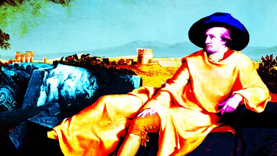 Gemälde von Goethe in der Campagna, verfremdet im Warhol-Stil. © picture-alliance / akg-images Foto: akg-images