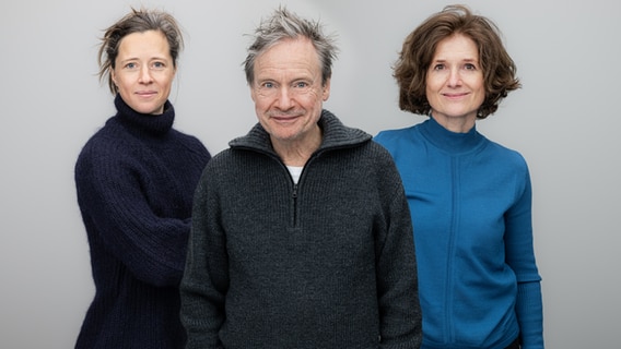 v.l.: Charlotte Müller, Michael Wittenborn, Victoria Trauttmansdorf © NDR Radiokunst 