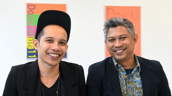 Farid Rakun (links) und Ade Darmawan werden die documenta 15 kuratieren. © picture alliance/Uwe Zucchi/dpa Foto: Uwe Zucchi