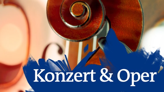 Das "Konzert & Oper"-Logo des ARD Radiofestivals 2023 zeigt ein Saiteninstrument. Davor der Schriftzug "Konzert & Oper". © ARD 