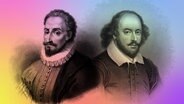 Eine Montage mit zwei Kupferstich-Portraits von Miguel de Cervantes und William Shakespeare. © picture alliance / akg-images | Heritage Images | John Chester Buttre (m) 