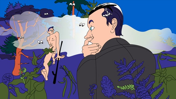 Illustration zur Hörspielserie "Die Erschöpften". © NDR/Eva Revolver 