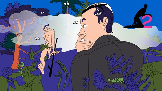Illustration zur Hörspielserie "Die Erschöpften". Illustration zur Hörspielserie "Die Erschöpften". © NDR/Eva Revolver
