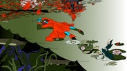Illustration zur Hörspielserie "Die Erschöpften". © NDR/Eva Revolver 