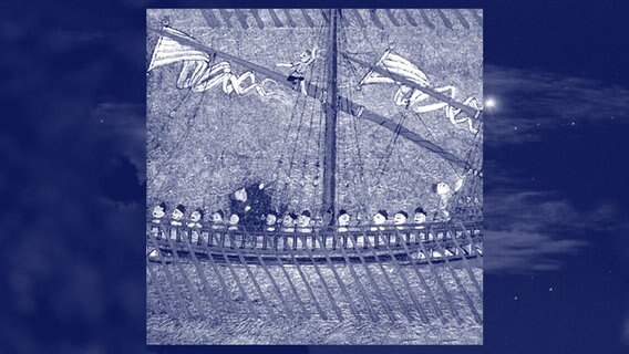 Eine Galeere in der Illustration "Zaporozhian Cossacks in chaika boats attacking Turkish galleys in the Black Sea", 1636, British Library, London. © photocase / Catalenca (m) Foto: Catalenca