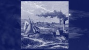 'Ansicht des Seebades Norderney'. - Holzstich, 1865. Aus: Illustrirte Zeitung, 45.Bd., Nr. 1150, Leipzig, 15.Juli 1865, S.52. © picture alliance / akg-images / photocase / Catalenca (m) Foto: Catalenca