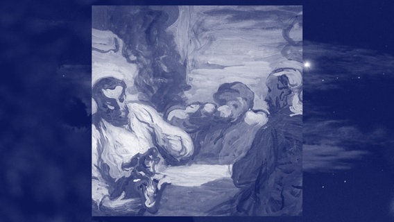 Drei Personen sitzen trinkend an einem Tisch im Gemälde von Honore Daumier: 'Au cafe' (Im Cafe / Laendliches Fruehstueck), um 1868. Oel auf Holz, 26,5 x 35 cm. Winterthur, Sammlung Oskar Reinhart. © picture alliance / akg-images / Andre Held / photocase (m) Foto: Honore Daumier / Catalenca