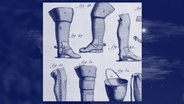 Verschiedene Stiefel in einer Illustration zu Diderot/D'Alembert Handwerk und Gewerbe: Schuhmacher. Kupferstich von Robert Benard. © picture-alliance / akg-images / photocase / Catalenca (m) Foto: Catalenca