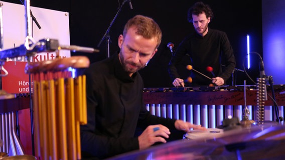 Jan-Frederik und Behrend Sönke Schreiber von Elbtonal im NDR Kultur Studio © NDR.de Foto: Claudius Hinzmann