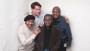 Der Fotograf Arne Reimer mit den Jazz Legenden Benny Golson, George Cables und Les McCann. © Arne Reimer 