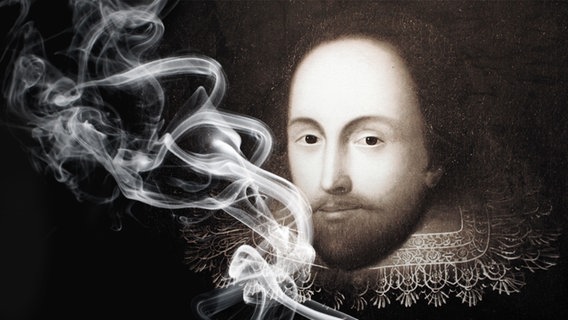 Portrait von William Shakespeare mit einer Rauchsäule davor (Bildmontage) © picture alliance / dpa, Fotolia Foto: Daniel Reinhardt, tanawatpontchou