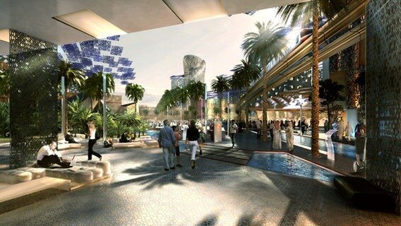 Das Projekt "Masdar City" in den Vereinigten Arabischen Emitraten © picture alliance / abaca 