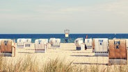 Strand mit Strandkörben und DLRG-Turm © faniemage / photocase.de Foto: faniemage