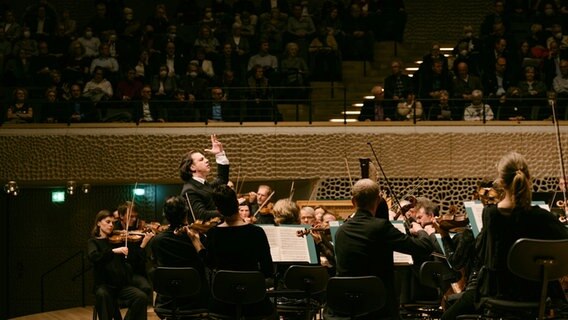 Der Dirigent Teodor Currentzis in der Elbphilharmonie © Elbphilharmonie Foto: Daniel Dittus