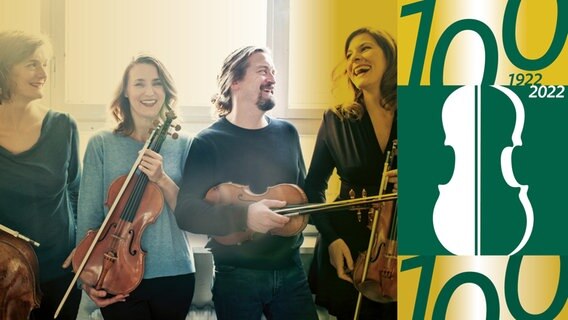 Fotomontage: Tetzlaff Quartet und 100 Jahre Kammermusikfreunde Fotomontage: Tetzlaff Quartet und 100 Jahre Kammermusikfreunde © Giorgia Bertazzi