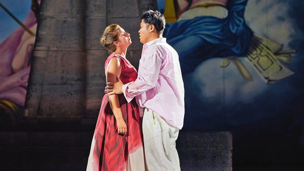 Rehearsals and Preparations for the Opera “Tosca” at Burgplatz in Braunschweig