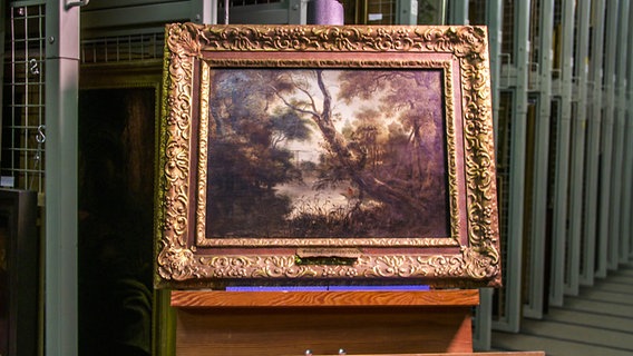 Das barocke Gemälde "Waldlandschaft". © NDR 
