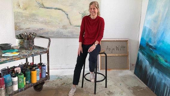 Künstlerin Anna Witt in ihrem Atelier © Anna Witt 