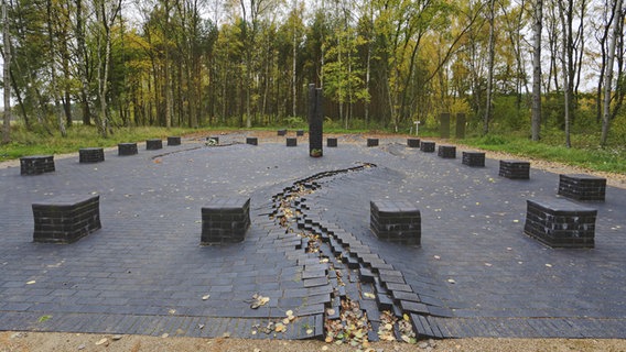 Stelenfeld auf der Gedenkstätte des ehemaligen Konzentrationslagers Wöbbelin bei Ludwigslust © picture alliance/imageBROKER Foto: Lothar Steiner