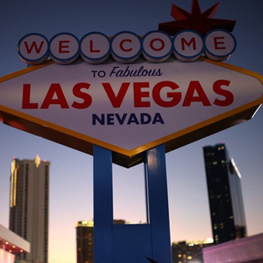 Las Vegas Schild Formel 1 © Getty Images via AFP Foto: JARED C. TILTON