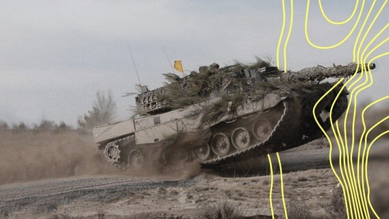 Bildmontage 11KM: "Leopard 2"-Kampfpanzer © dpa-Bildfunk / Krauss-Maffei Wegmann / ARD 