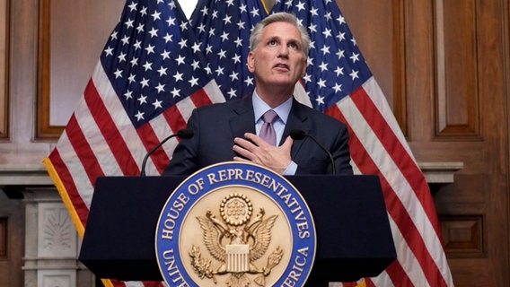 Kevin McCarthy, der abgewählte Sprecher des US-Repräsentantenhauses © dpa/AP Foto: J. Scott Applewhite