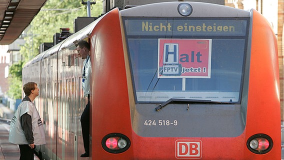 Streikende Lokführer © dpa 